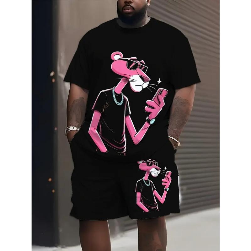 Летний мультяшный анимационный леопардовый принт, модная свободная спортивная одежда для мужчин на каждый день, удобный спортивный костюм-двойка 6XL
Летний мультяшный анимационный леопардовый принт, модная свободная спортивная одежда для мужчин на каждый день, удобный спортивный костюм-двойка 6XL