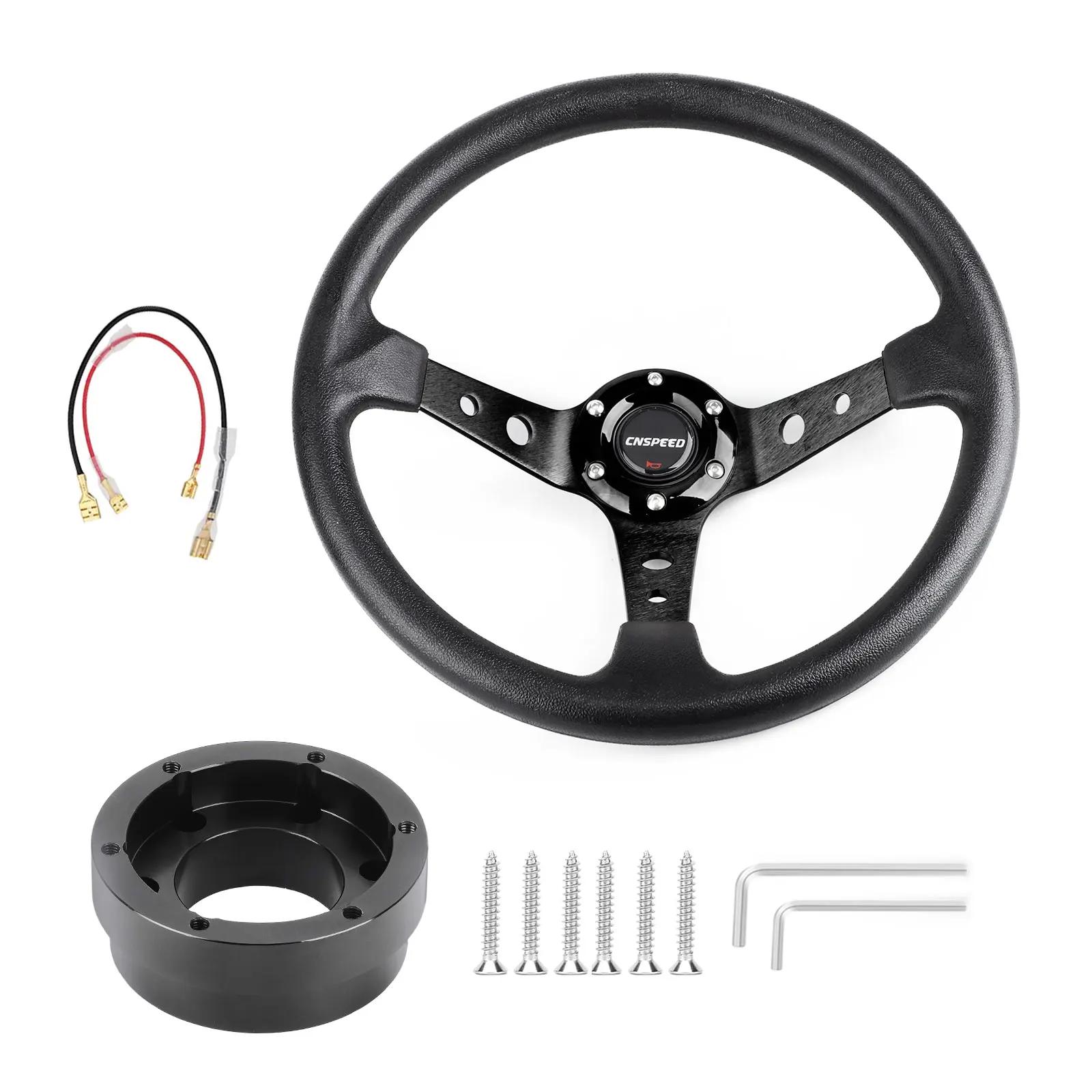 For G29 G920 G923 For Racing Game 350mm 14inch PU Leather Car Racing Steering Wheel With Adapter Plate 70mm PCD
For G29 G920 G923 For Racing Game 350mm 14inch PU Leather Car Racing Steering Wheel With Adapter Plate 70mm PCD
