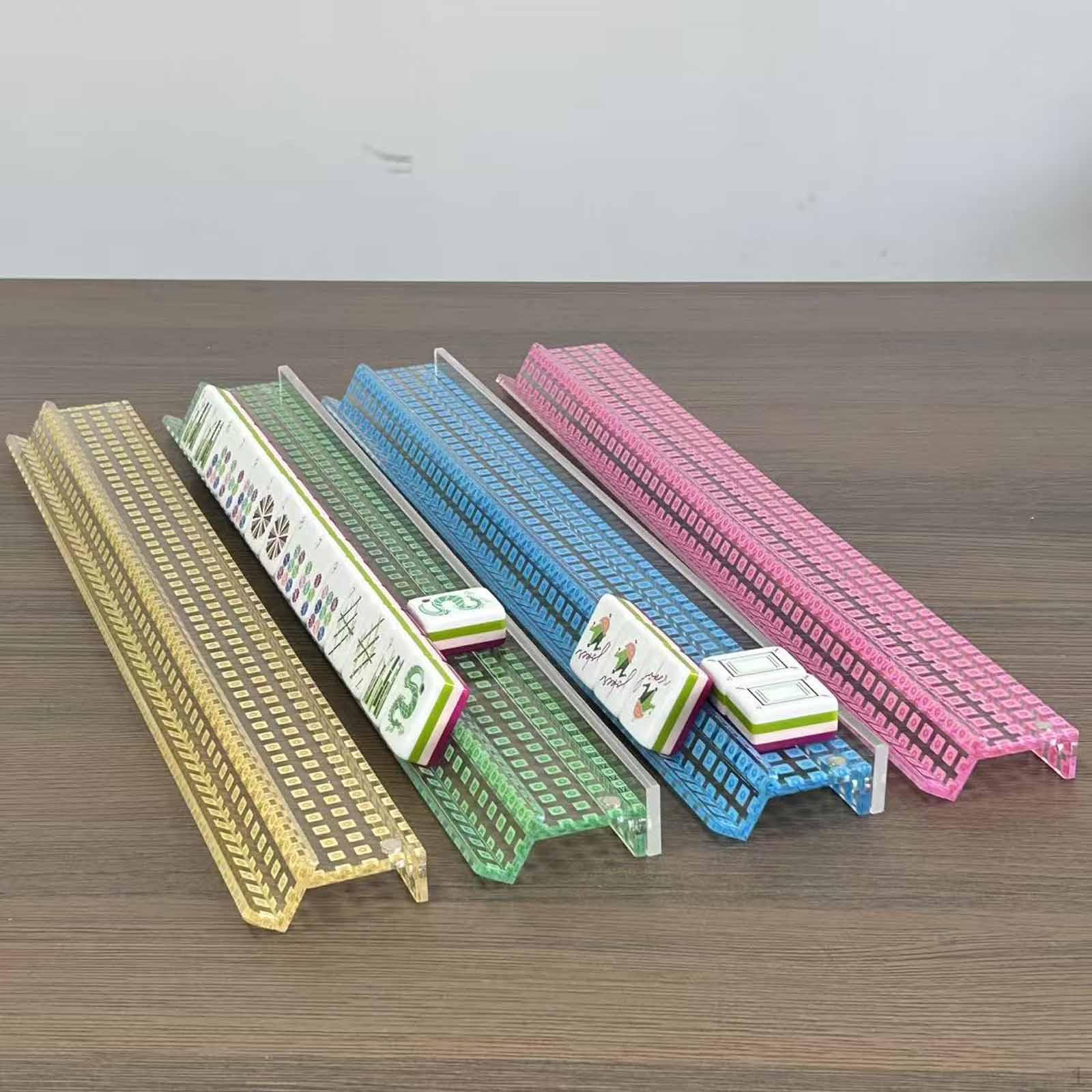 4 American Mahjong Game Boards with Sliding Arms, Tile Holders, Accessories, Modern Acrylic 4 Color
4 American Mahjong Game Boards with Sliding Arms, Tile Holders, Accessories, Modern Acrylic 4 Color