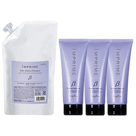 Napla Implime Silky Moisture Beta Шампунь 700 мл Запасной блок + Кондиционер 200 г х 3 Набор
Napla Implime Silky Moisture Beta Шампунь 700 мл Запасной блок + Кондиционер 200 г х 3 Набор