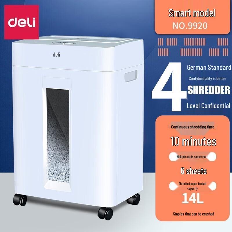 Deli 9920 Paper Shredder CN plug (adapter included)
Deli 9920 Paper Shredder CN plug (adapter included)