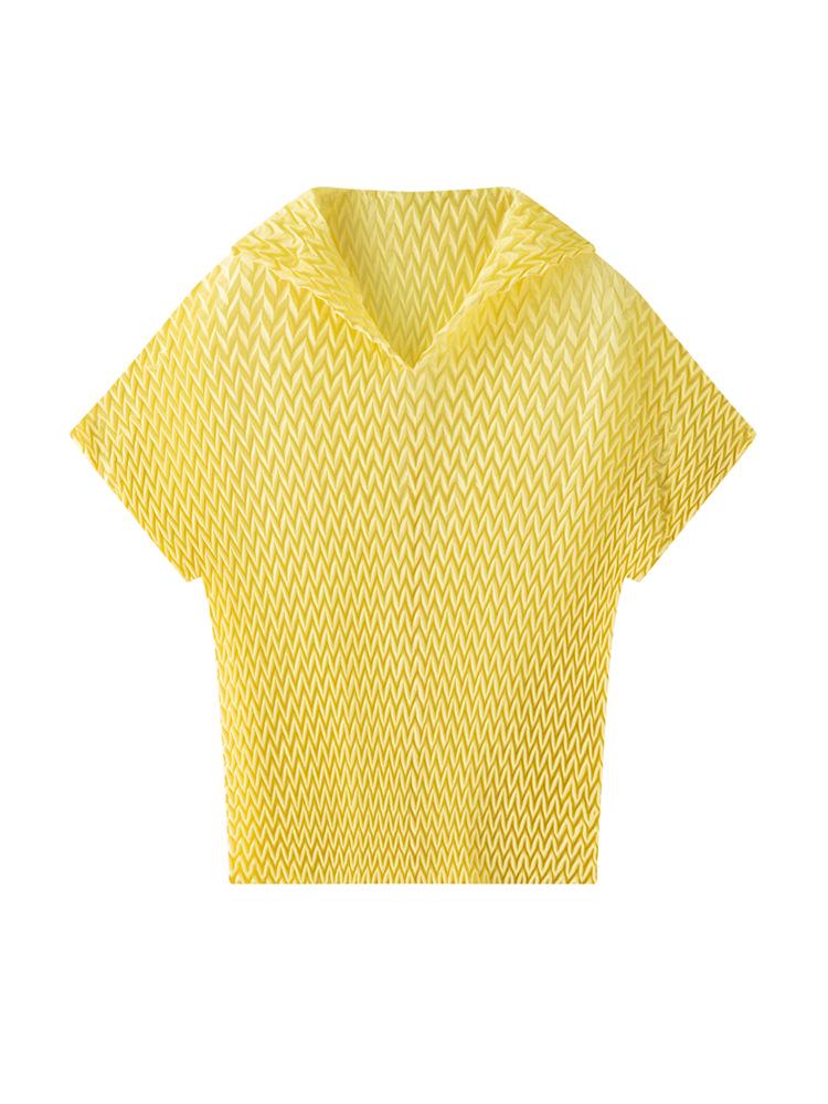 Miyake Women s Spring/Summer Pleated Wave Pattern Short Sleeve Top One Size жёлтый
Miyake Women s Spring/Summer Pleated Wave Pattern Short Sleeve Top One Size жёлтый