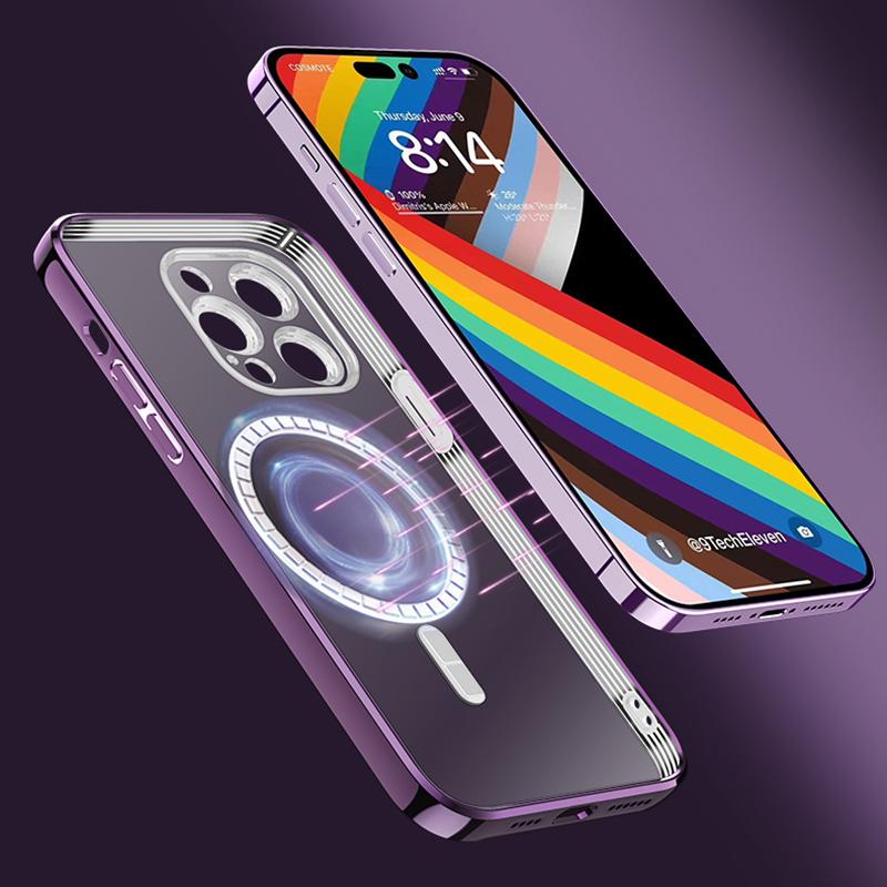 X-LEVEL Electroplating Slim Case for iPhone 15 Pro Glass Lens Guard Clear TPU Phone Cover Compatible with MagSafe Gold
X-LEVEL Electroplating Slim Case for iPhone 15 Pro Glass Lens Guard Clear TPU Phone Cover Compatible with MagSafe Gold