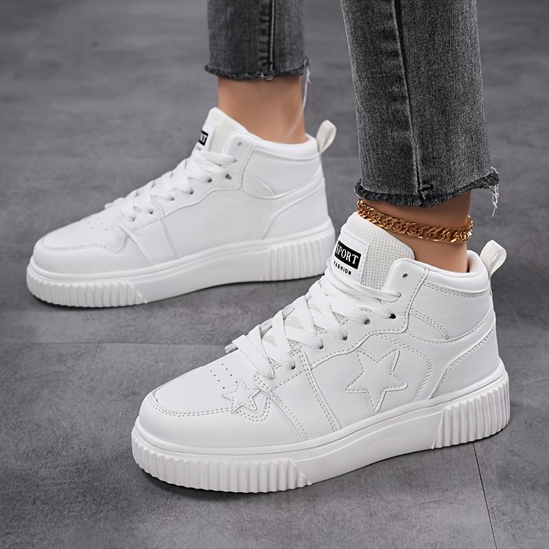 Женские осенне-зимние утепленные теплые модные универсальные простые высокие кеды на шнуровке с мягкой подошвой для кампуса, спортивные, повседневные 44 белый
Женские осенне-зимние утепленные теплые модные универсальные простые высокие кеды на шнуровке с мягкой подошвой для кампуса, спортивные, повседневные 44 белый