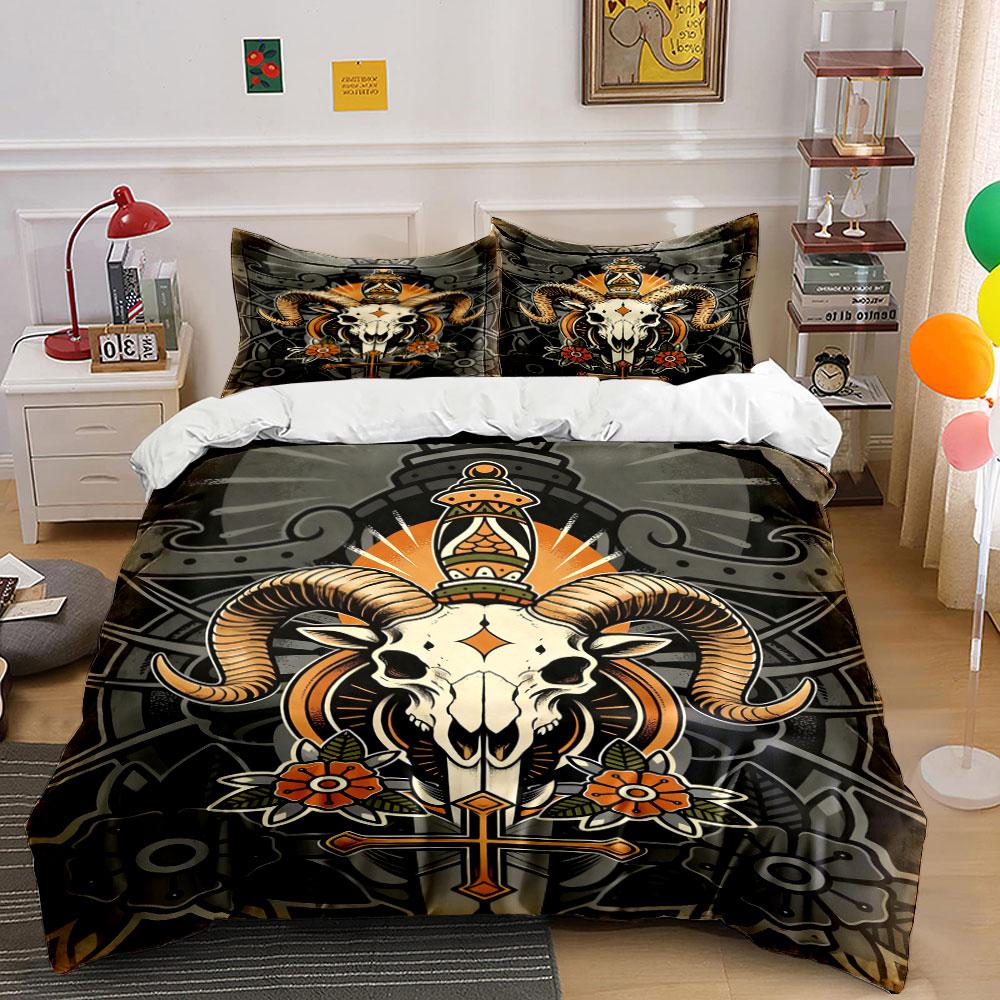 Ram skull and sword. Bedding sets Duvet cover sets Duvet covers Pillowcases(1 * Duvet Cover 2 * Pillowcases without duvet insert) 135x200cm
Ram skull and sword. Bedding sets Duvet cover sets Duvet covers Pillowcases(1 * Duvet Cover 2 * Pillowcases without duvet insert) 135x200cm
