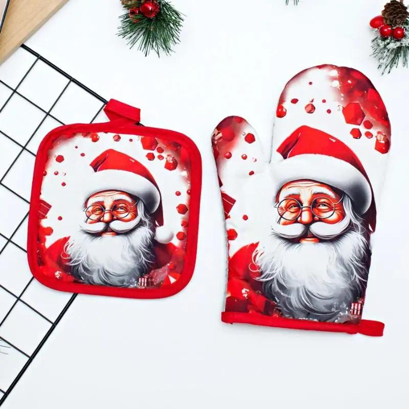 Christmas Oven Mitts With Santa Snowman And Bell Pattern Insulated Gloves Decorative Gift For FamilyKitchen Christmas Decoration
Christmas Oven Mitts With Santa Snowman And Bell Pattern Insulated Gloves Decorative Gift For FamilyKitchen Christmas Decoration