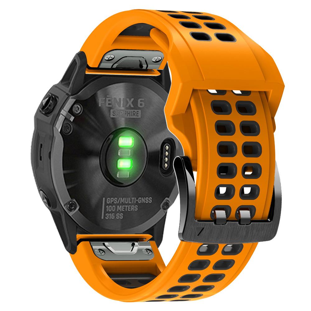 KALEBOL KLB-LWGJ-001 For Garmin Fenix 7/7 Pro Watch Band QuickFit 22mm Breathable Double Row Holes Strap Orange+Black
KALEBOL KLB-LWGJ-001 For Garmin Fenix 7/7 Pro Watch Band QuickFit 22mm Breathable Double Row Holes Strap Orange+Black