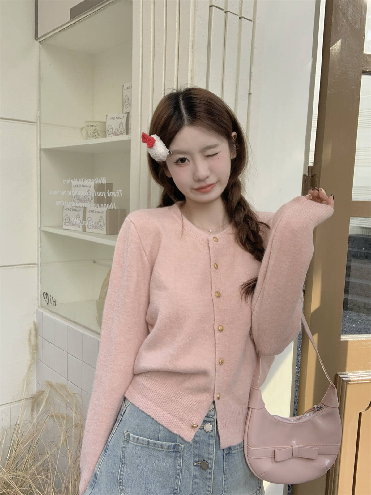 Однобортный вязаный жакет женский весенний милый кардиган, уменьшающий возраст, универсальный простой топ с длинным рукавом XL розовый
Однобортный вязаный жакет женский весенний милый кардиган, уменьшающий возраст, универсальный простой топ с длинным рукавом XL розовый