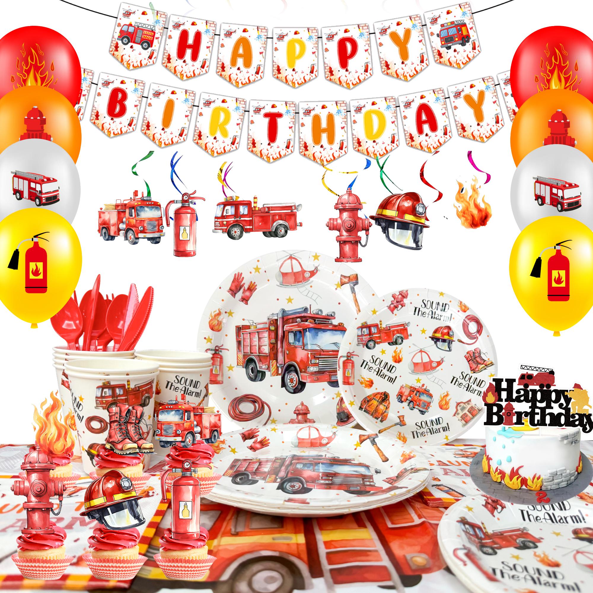 103pcs Fire Truck Birthday Party Supplies, Firetruck Birthday Decors & Tableware Set - Fire Truck Party Plates Cups & Fire Truck Cake Decors Banner красный
103pcs Fire Truck Birthday Party Supplies, Firetruck Birthday Decors & Tableware Set - Fire Truck Party Plates Cups & Fire Truck Cake Decors Banner красный