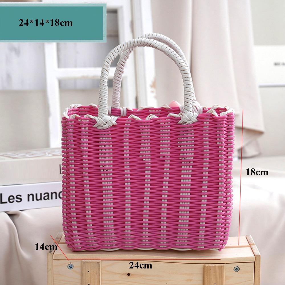 Rattan Woven Handmade Wicker Shopping Basket Multicolors PE Picnic Storage Basket 24*14*18cm/23*12*18cm
Rattan Woven Handmade Wicker Shopping Basket Multicolors PE Picnic Storage Basket 24*14*18cm/23*12*18cm