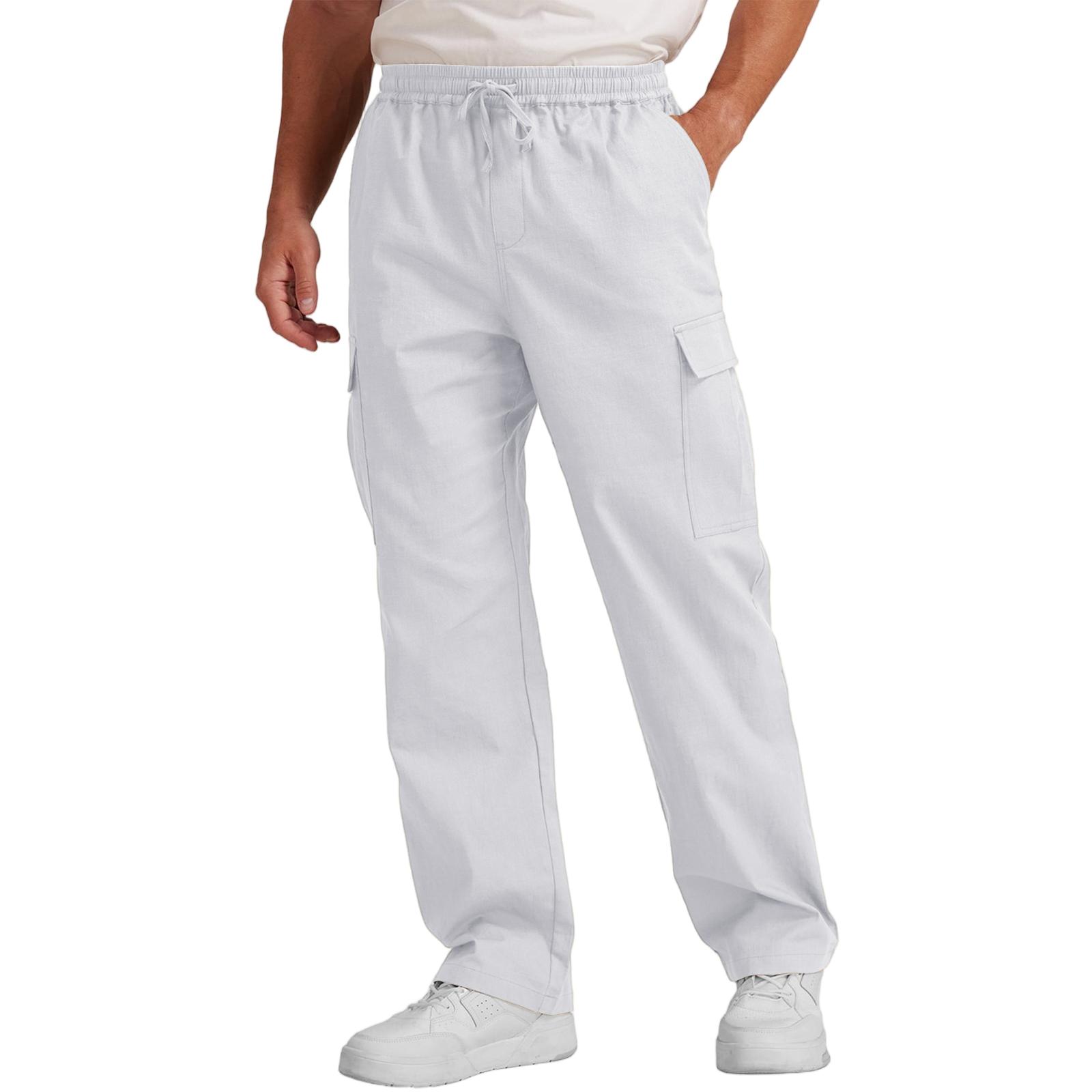 Men s Linen Pants Casual Cargo Pants With Pockets Lightweight Elastic Waist Drawstring Pants Baggy Beach Pants XL білий
Men s Linen Pants Casual Cargo Pants With Pockets Lightweight Elastic Waist Drawstring Pants Baggy Beach Pants XL білий