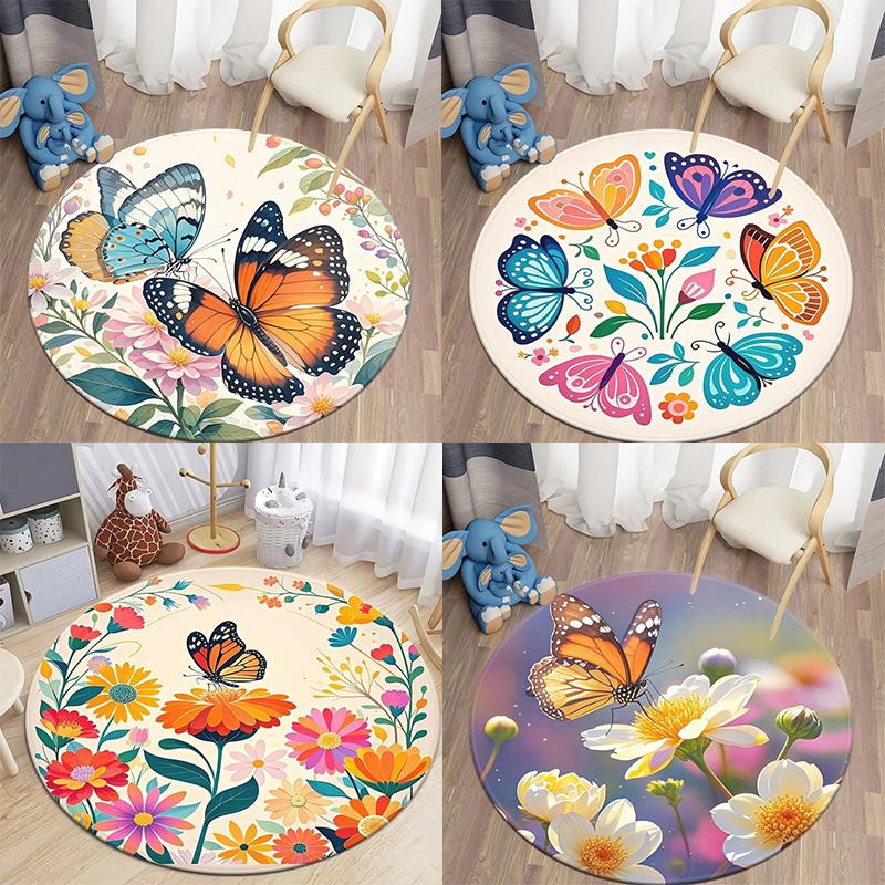 Dense Floral Butterfly Round Soft Non-Slip Art Rug Bohemian Living Room Minimalist Decor Rug 40-40cm
Dense Floral Butterfly Round Soft Non-Slip Art Rug Bohemian Living Room Minimalist Decor Rug 40-40cm