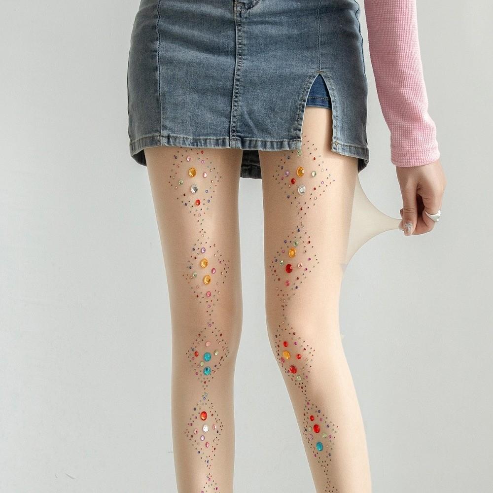 Stretch Colorful Rhinestone Pantyhose Y2K Shiny Tights Street Fashion Silk Stockings Girls Style 2 Beige
Stretch Colorful Rhinestone Pantyhose Y2K Shiny Tights Street Fashion Silk Stockings Girls Style 2 Beige