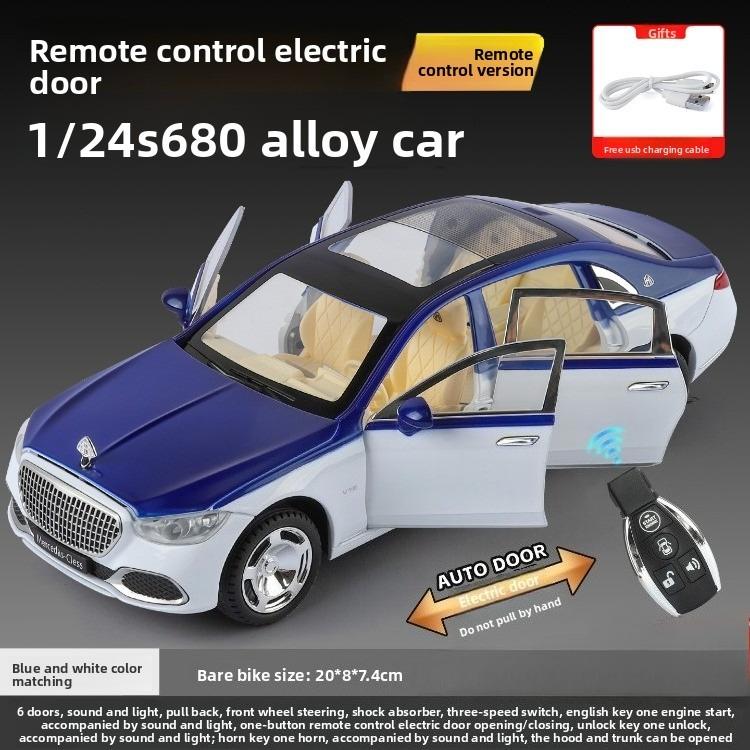 Simulation 1:24 RC Auto Door Benzs S680 Alloy Car Model Sound Light Children Boy Toy Vehicle Collection Miniature Voiture
Simulation 1:24 RC Auto Door Benzs S680 Alloy Car Model Sound Light Children Boy Toy Vehicle Collection Miniature Voiture