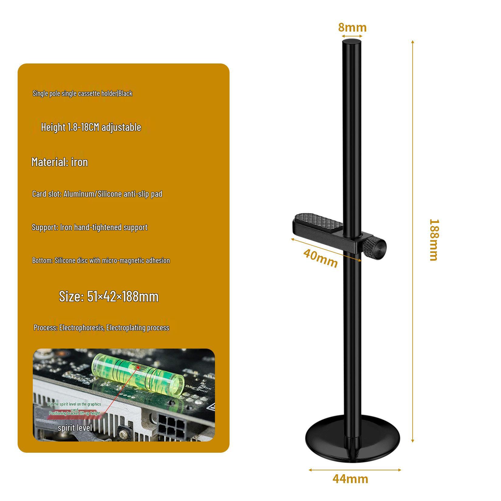 Vertical Magnetic Graphics Card Support Bracket – Alloy Base, Anti-Bending Holder for 4060/7900 Desktop Cards
Vertical Magnetic Graphics Card Support Bracket – Alloy Base, Anti-Bending Holder for 4060/7900 Desktop Cards
