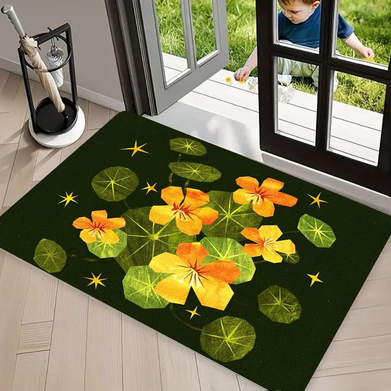 Green Floral Doormat Illustration Style Artistic Sense Printed Carpet Living Room Bedroom Farmhouse Decoration Carpet 40cm x 60cm
Green Floral Doormat Illustration Style Artistic Sense Printed Carpet Living Room Bedroom Farmhouse Decoration Carpet 40cm x 60cm