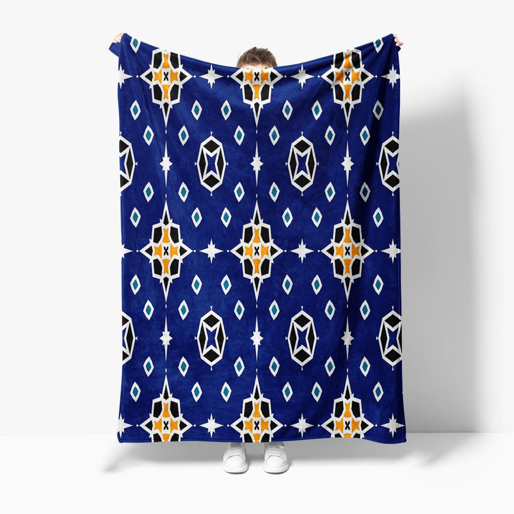 Blue geometric pattern Flannel printed blanket suitable for all seasons suitable for living room office sofa and travel 75x90cm
Blue geometric pattern Flannel printed blanket suitable for all seasons suitable for living room office sofa and travel 75x90cm
