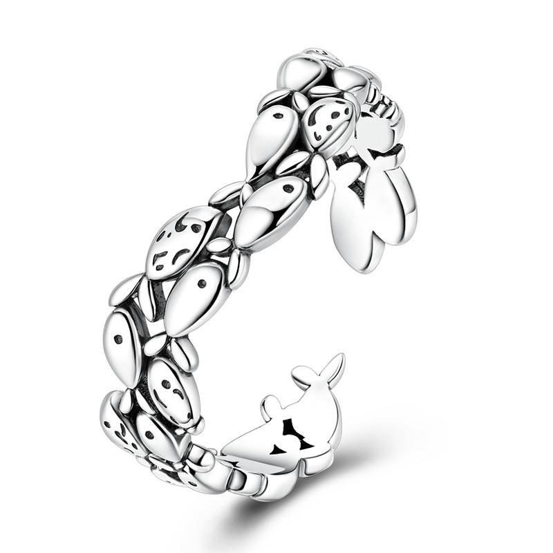 925 Sterling Silver Cute School of Fish Open Ring Adjustable 3D Marine Life Fish Shoal Ring Ocean Beach Jewelry Gift for Women resizable
925 Sterling Silver Cute School of Fish Open Ring Adjustable 3D Marine Life Fish Shoal Ring Ocean Beach Jewelry Gift for Women resizable