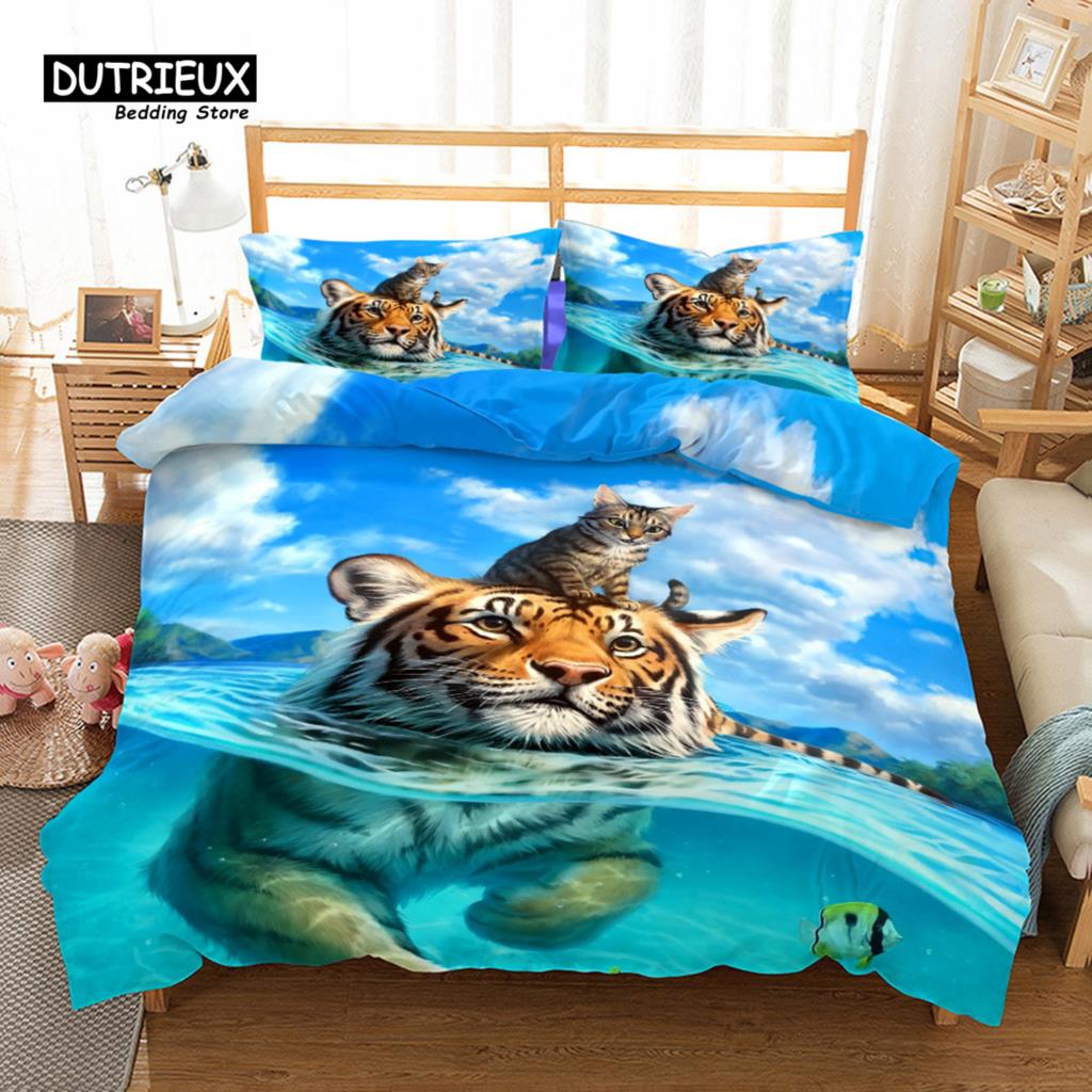 3D Tigers Duvet Cover Set, Fashion Bedding Set, Soft Comfortable Breathable Duvet Cover, For Bedroom Guest Room Decor EU single(135x200cm)
3D Tigers Duvet Cover Set, Fashion Bedding Set, Soft Comfortable Breathable Duvet Cover, For Bedroom Guest Room Decor EU single(135x200cm)