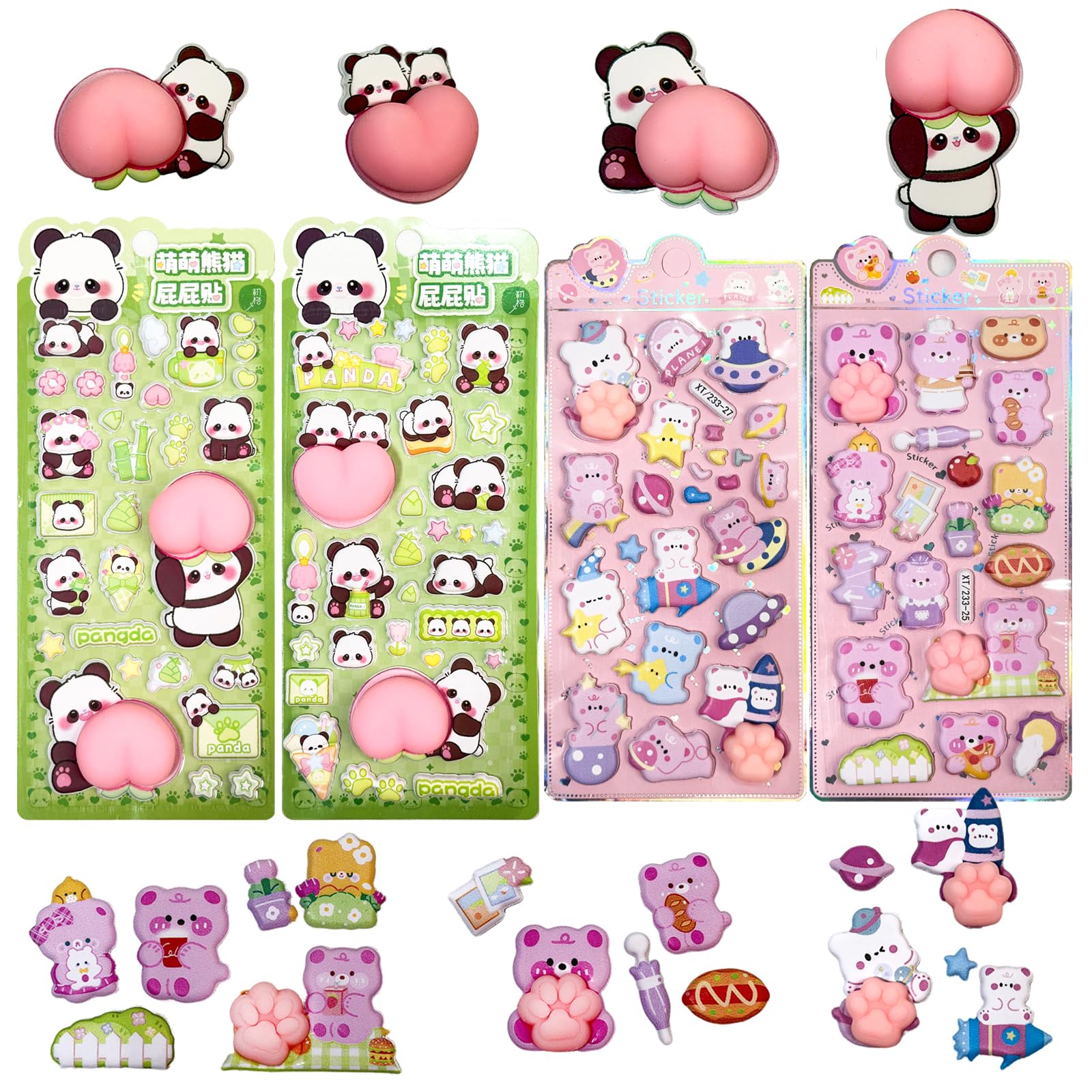 kkek Super Big Glow-in-the-Dark Paw Seal Sticker Set of 4 Pcs Puffed Pouch Mochi 3D Animal Stickers for Kids Decoration Reward Stationery
kkek Super Big Glow-in-the-Dark Paw Seal Sticker Set of 4 Pcs Puffed Pouch Mochi 3D Animal Stickers for Kids Decoration Reward Stationery