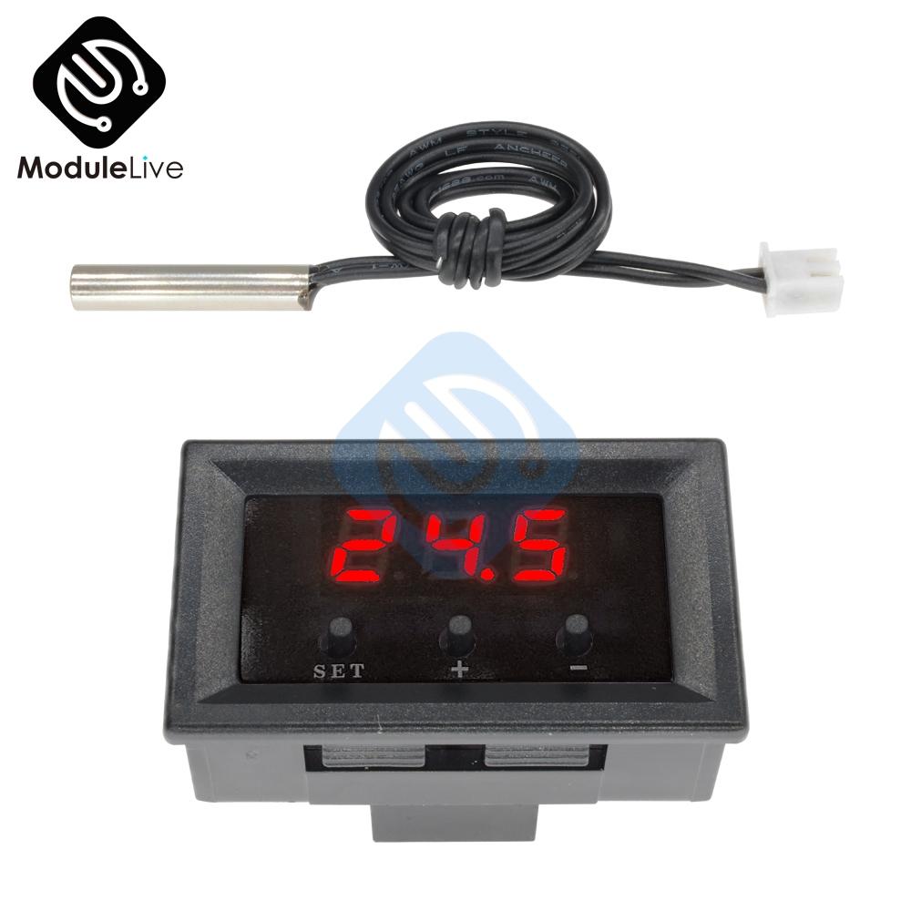 W1209 DM Mini LED Digital Thermostat Temperature Control Thermometer Controller Switch Module DC 12V Waterproof NTC Sensor Probe
W1209 DM Mini LED Digital Thermostat Temperature Control Thermometer Controller Switch Module DC 12V Waterproof NTC Sensor Probe