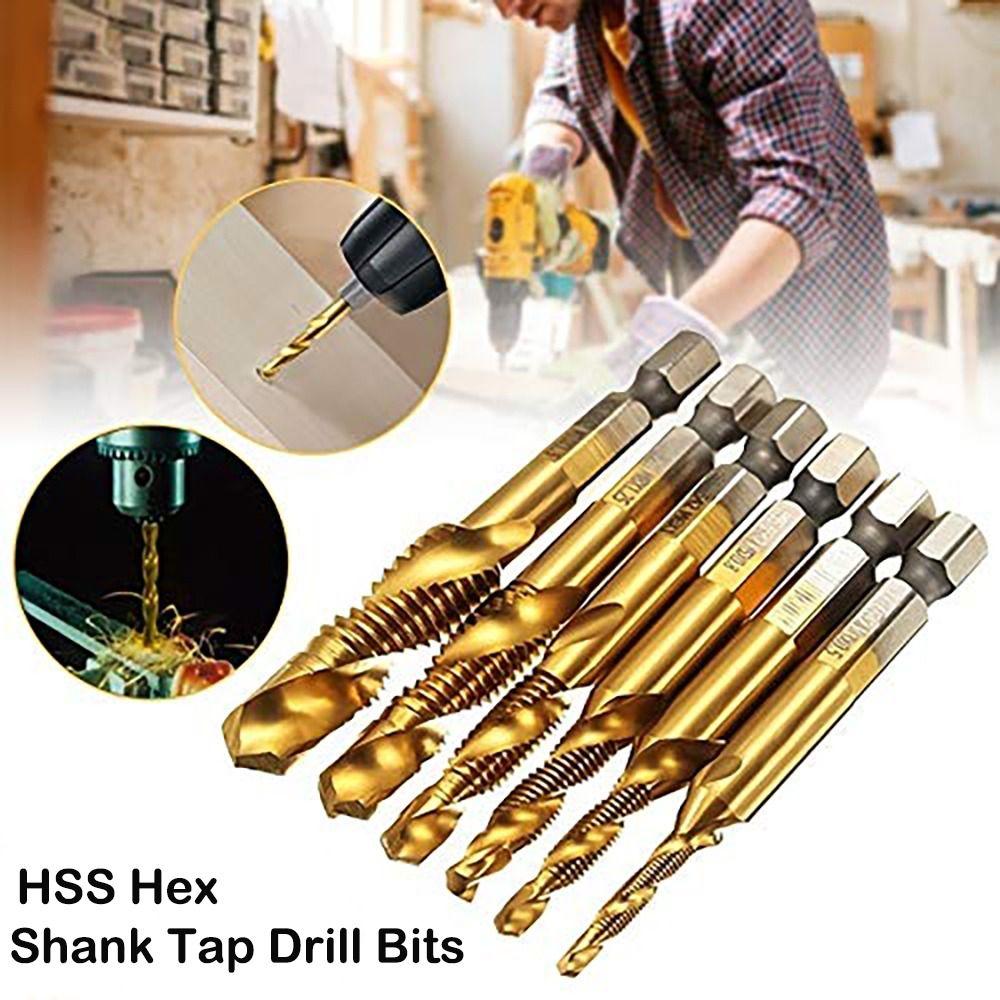 HSS Screw Thread Bit Tap Drill Bits Shank Tap Drill Bits Titanium Plated Tap Drill Bit Hex Shank M3x0.5
HSS Screw Thread Bit Tap Drill Bits Shank Tap Drill Bits Titanium Plated Tap Drill Bit Hex Shank M3x0.5