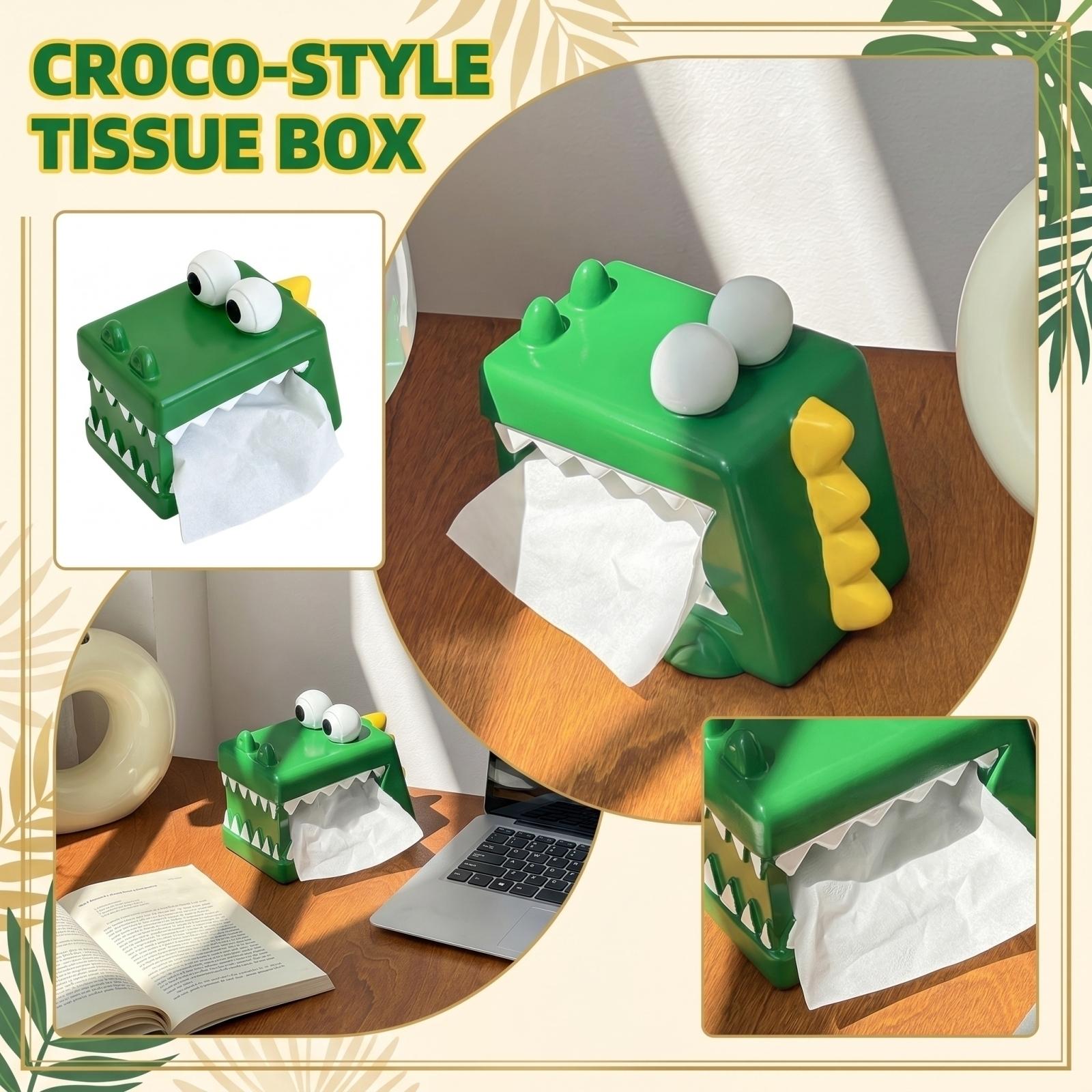 Creative Crocodile Tissue Box Holder Decorative Desktop Ornament for Home Office Living Room Unique Animal Design one size зелений
Creative Crocodile Tissue Box Holder Decorative Desktop Ornament for Home Office Living Room Unique Animal Design one size зелений