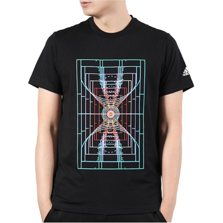 Adidas Graphic Print Breathable Short Sleeve Basketball Training T-Shirt Men Tops Black DX0303 M
Adidas Graphic Print Breathable Short Sleeve Basketball Training T-Shirt Men Tops Black DX0303 M