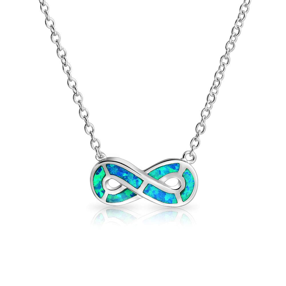 Forever Romantic Eternity Figure Eight Symbol Love Knot Gemstone Blue Created Opal Infinity Pendant Necklace for Women Sterling Silver October
Forever Romantic Eternity Figure Eight Symbol Love Knot Gemstone Blue Created Opal Infinity Pendant Necklace for Women Sterling Silver October