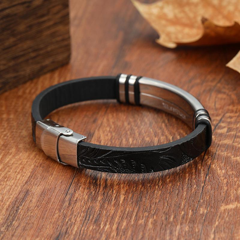 Men s Leather Bracelet Multi-Element Pattern Fashion Wristband Accessory For Casual чорний
Men s Leather Bracelet Multi-Element Pattern Fashion Wristband Accessory For Casual чорний