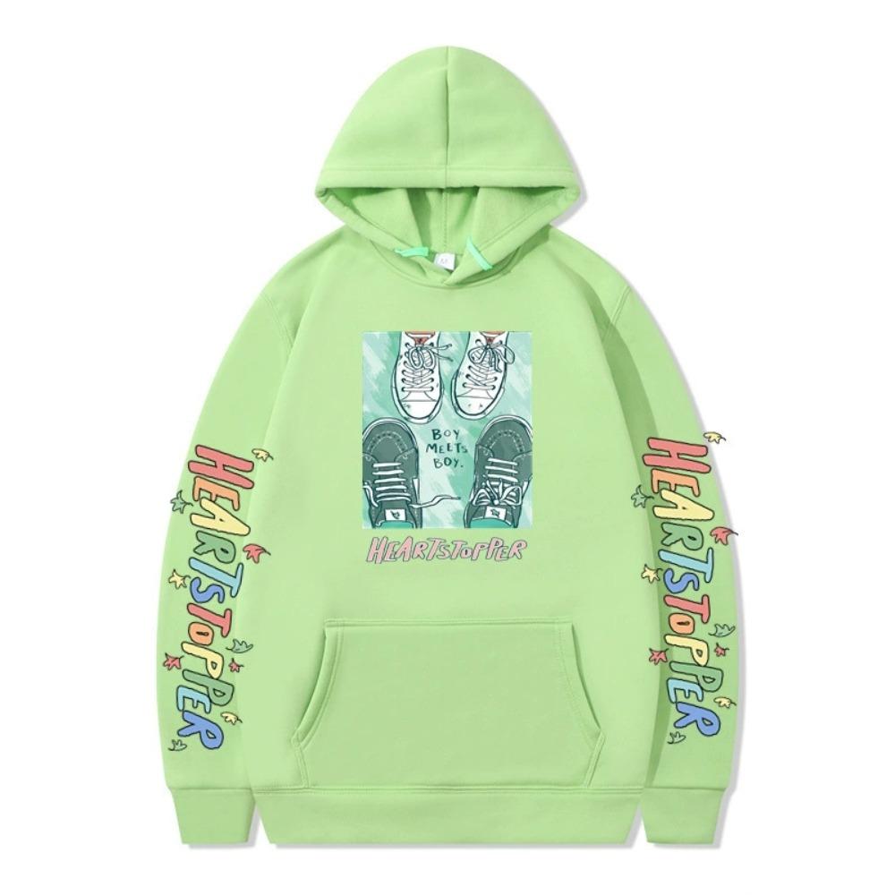 Heartstopper Printed Women Men s Fashion Long Sleeve Hoodie Nick and Charlie Pullover Sweatshirt XXS світло-зелений колір
Heartstopper Printed Women Men s Fashion Long Sleeve Hoodie Nick and Charlie Pullover Sweatshirt XXS світло-зелений колір