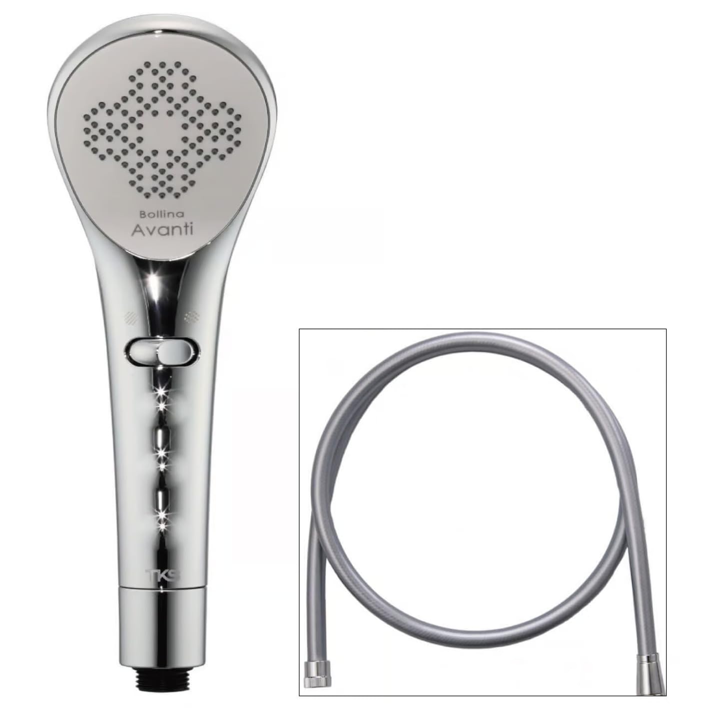 Tanaka Metal Works TKS Bollina Avanti Ultra Fine Bubble Shower Head with Metallic Shower Hose Set
Tanaka Metal Works TKS Bollina Avanti Ultra Fine Bubble Shower Head with Metallic Shower Hose Set