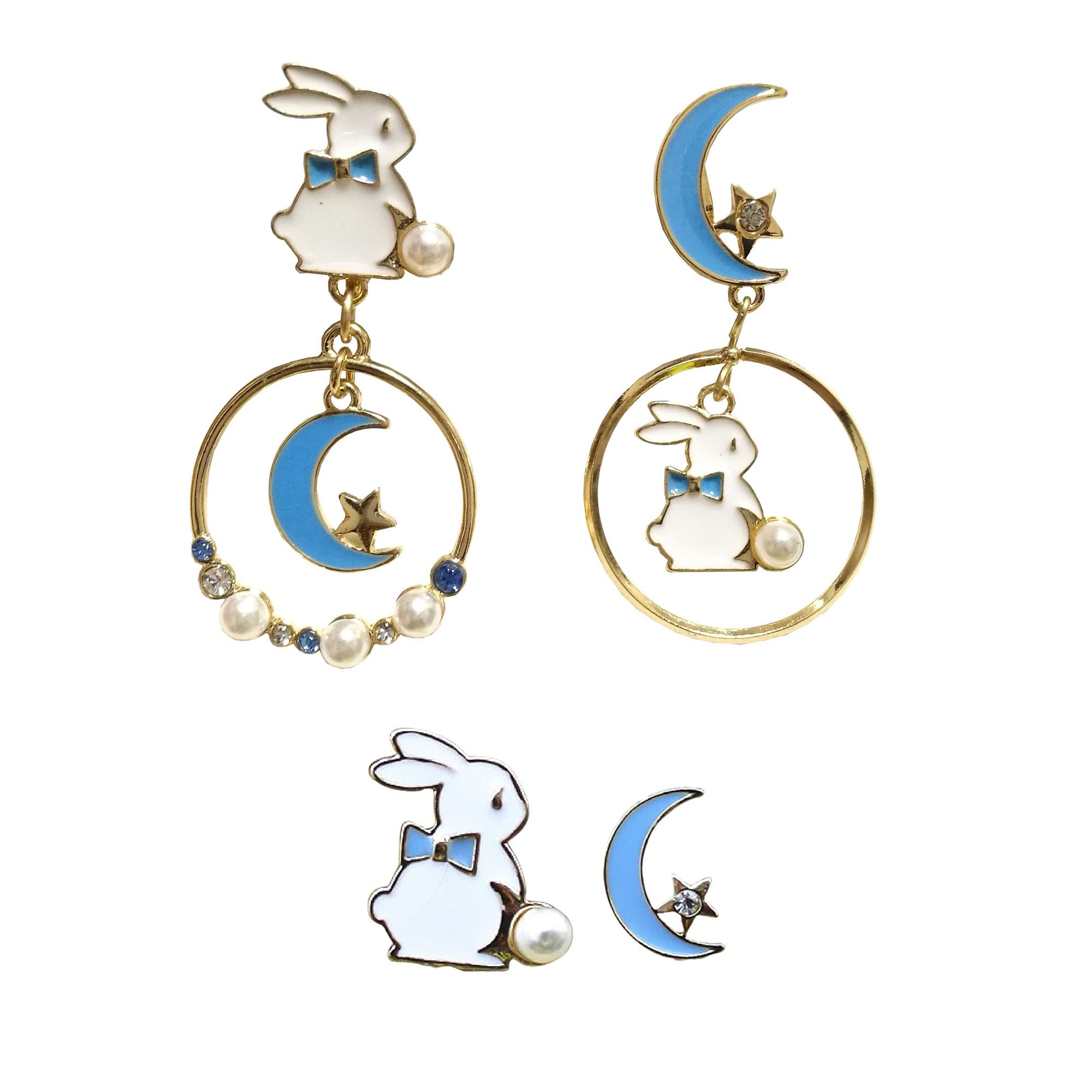 Feel and Rabbit Милый кролик в подарок с кольцом Без кольца Синие Лунные серьги женские (Серьги и комплект)
Feel and Rabbit Милый кролик в подарок с кольцом Без кольца Синие Лунные серьги женские (Серьги и комплект)