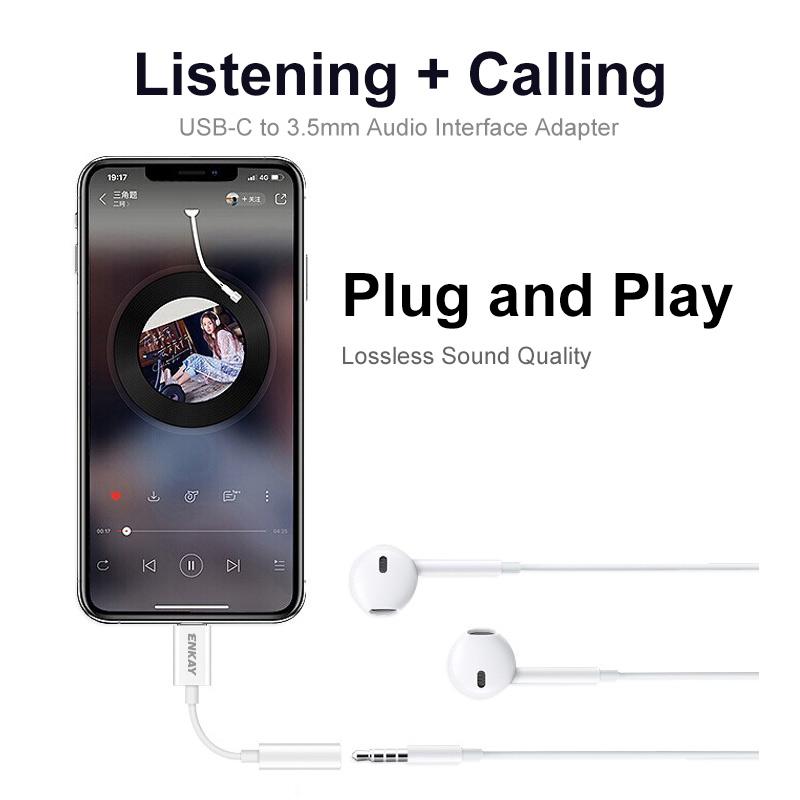 ENKAY HAT PRINCE ENK-AT107 USB C Male to 3.5mm Female Headphone Jack Adapter Type C to Aux Audio Cable Cord As Shown A
ENKAY HAT PRINCE ENK-AT107 USB C Male to 3.5mm Female Headphone Jack Adapter Type C to Aux Audio Cable Cord As Shown A