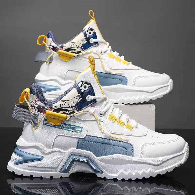 Men s shoes spring trendy brand versatile student casual leather surface sports running thick sole heightening little white dad trendy shoes non-slip 39
Men s shoes spring trendy brand versatile student casual leather surface sports running thick sole heightening little white dad trendy shoes non-slip 39