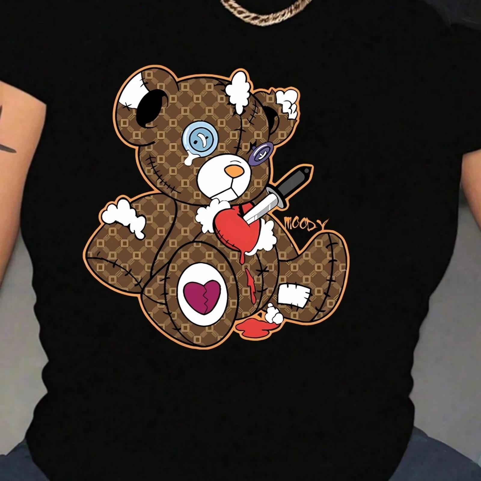 MOODY letters and shabby bear doll patterns Joker ladies short-sleeved T-shirt summer casual trend women clothing XXXXXL чорний
MOODY letters and shabby bear doll patterns Joker ladies short-sleeved T-shirt summer casual trend women clothing XXXXXL чорний