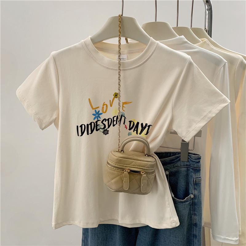 Korean Style Women s Slim Fit Letter Print Tee, Round Neck, Short Sleeve, Summer 2024 Small
Korean Style Women s Slim Fit Letter Print Tee, Round Neck, Short Sleeve, Summer 2024 Small