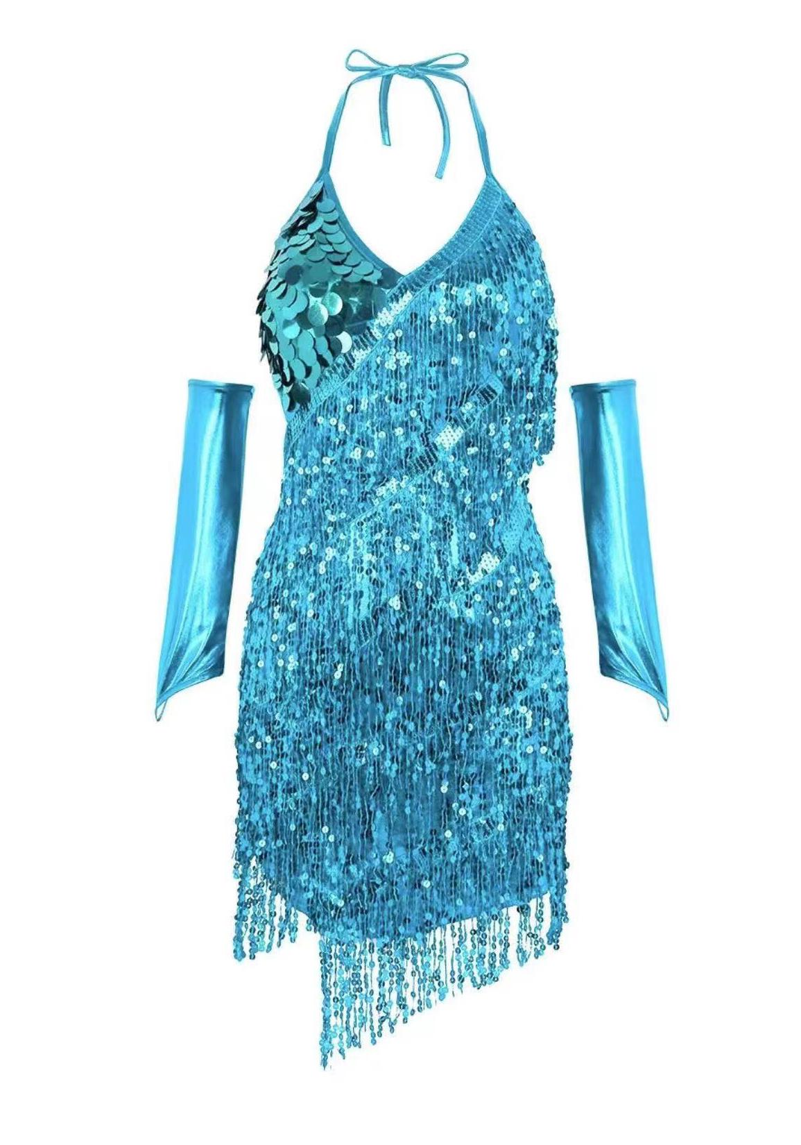 2025 Tassel Latin Dance Skirt: Sequin Backless Competition Dancewear One Size озеро синий
2025 Tassel Latin Dance Skirt: Sequin Backless Competition Dancewear One Size озеро синий