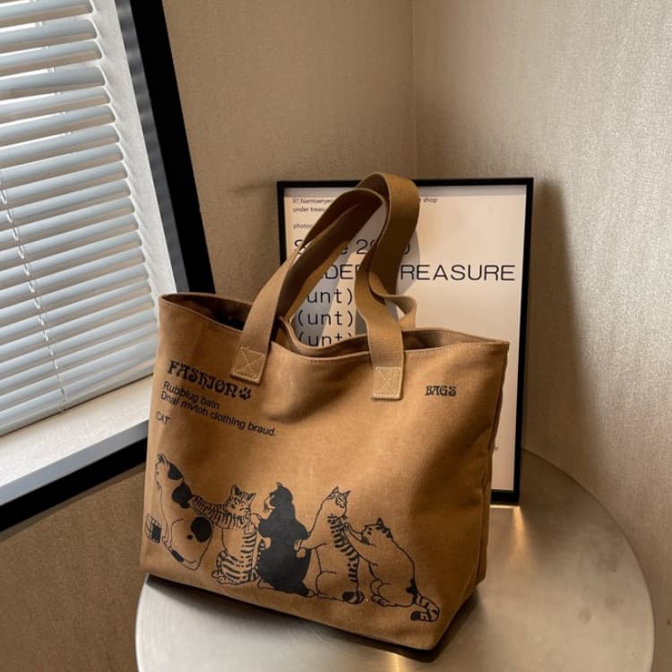 Women s Canvas Handbag Shoulder Bag коричневий
Women s Canvas Handbag Shoulder Bag коричневий