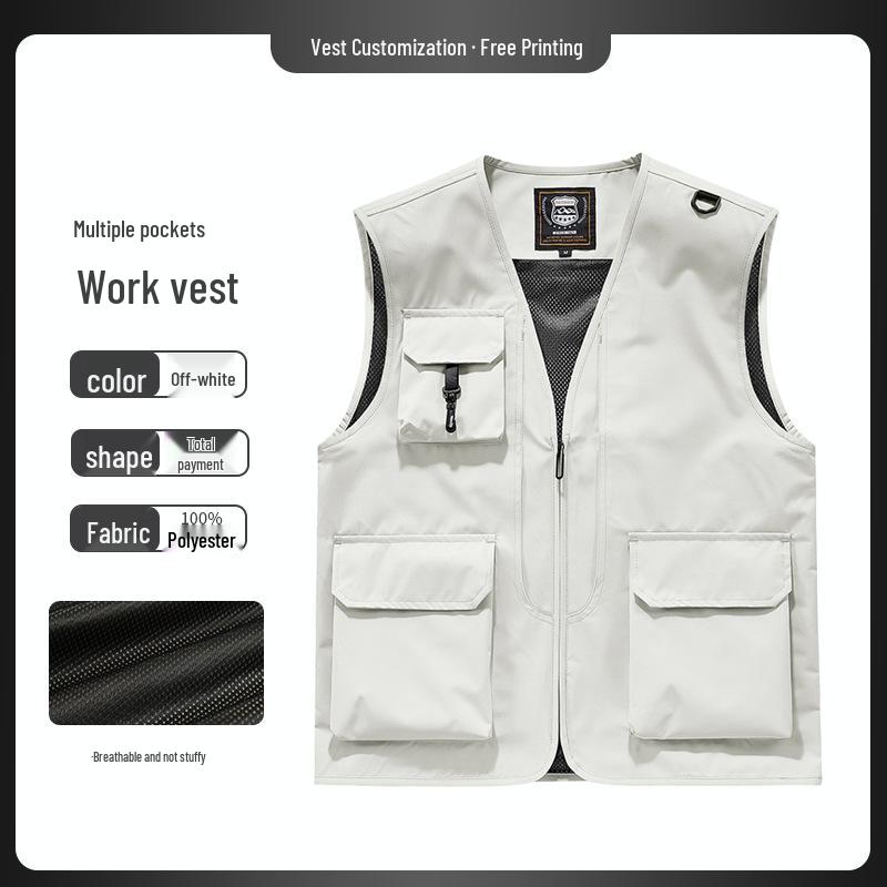 Custom Logo Multi-Pocket Vest for Workwear & Photography Teams - Ideal for Store Employees & Promotions S
Custom Logo Multi-Pocket Vest for Workwear & Photography Teams - Ideal for Store Employees & Promotions S