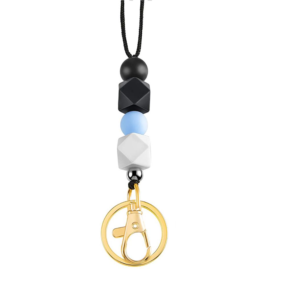 Fashion Silicone Bead Lanyard Necklace Keychain Beaded ID Badge Holder Breakaway Necklace Lanyards for Teachers Nurse Students
Fashion Silicone Bead Lanyard Necklace Keychain Beaded ID Badge Holder Breakaway Necklace Lanyards for Teachers Nurse Students