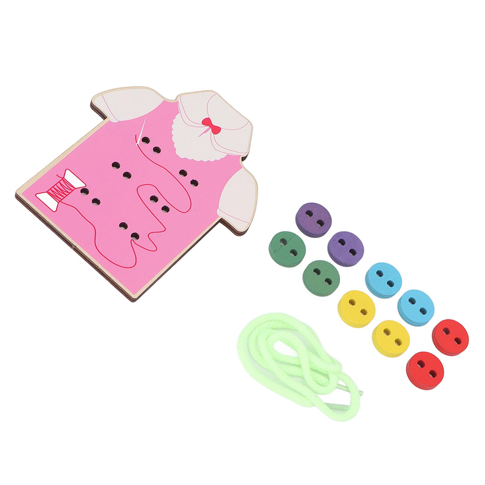 Wooden Threading Toy Improve Hand Eye Coordination Bright Colors Clothes Shape Design Wooden Lacing
Wooden Threading Toy Improve Hand Eye Coordination Bright Colors Clothes Shape Design Wooden Lacing