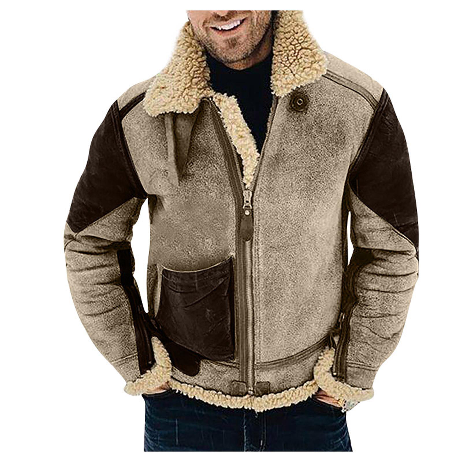 (SU)Мужская зимняя теплая куртка с толстыми лацканами и искусственной кожей соответствующего цвета
(SU)Мужская зимняя теплая куртка с толстыми лацканами и искусственной кожей соответствующего цвета