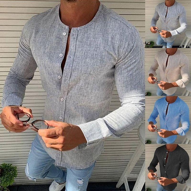 Crew Neck Linen Solid Color Men s Shirt Crew Neck Linen Pure Color Men s Shirt Gray XL
Crew Neck Linen Solid Color Men s Shirt Crew Neck Linen Pure Color Men s Shirt Gray XL