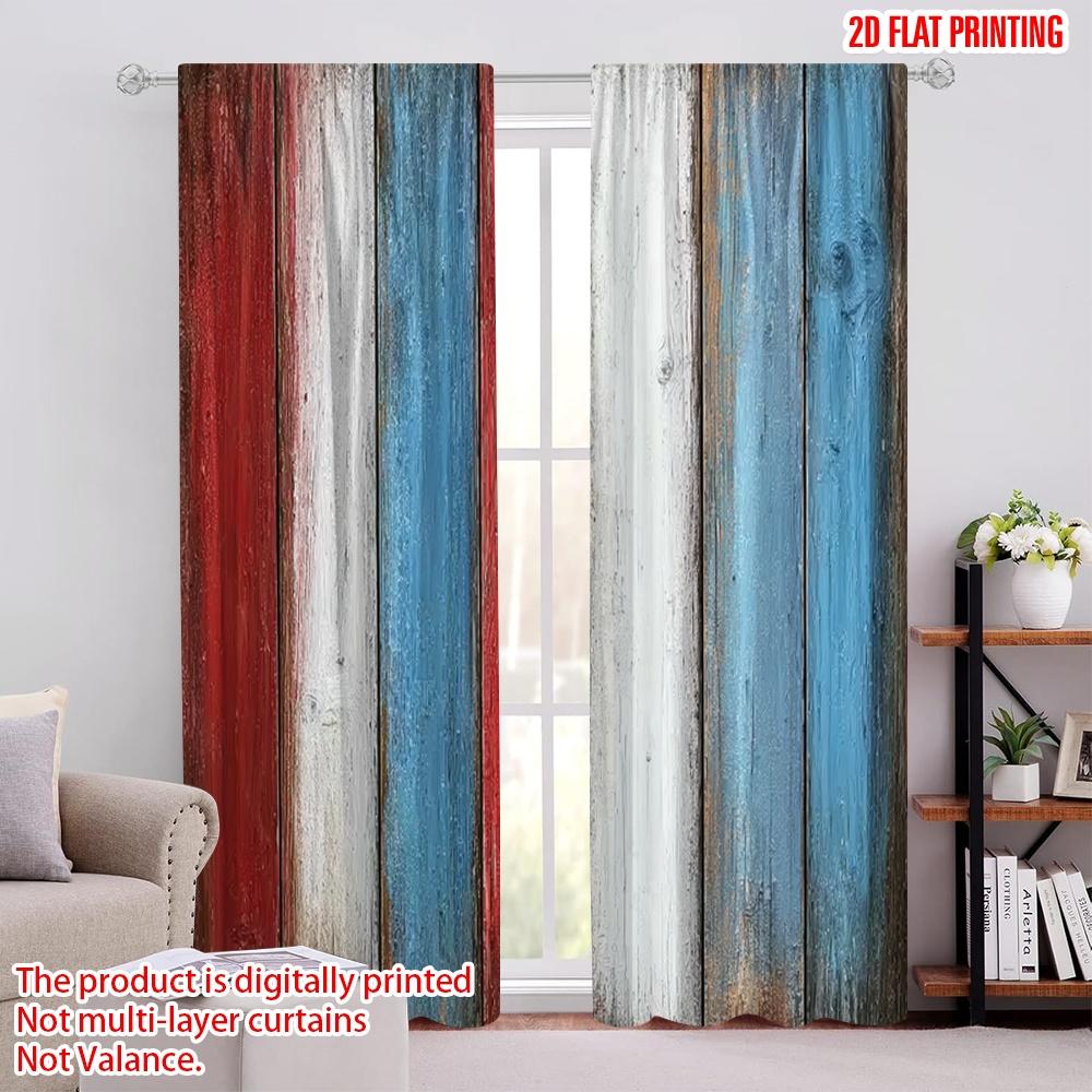 Set Of 2 Rustic Flat Printing Window Drapes French Flag Wood Wall Digital Printed Polyester Festive Holiday Booths Curtain W100*H70(CM)-Hooks&1PCS
Set Of 2 Rustic Flat Printing Window Drapes French Flag Wood Wall Digital Printed Polyester Festive Holiday Booths Curtain W100*H70(CM)-Hooks&1PCS