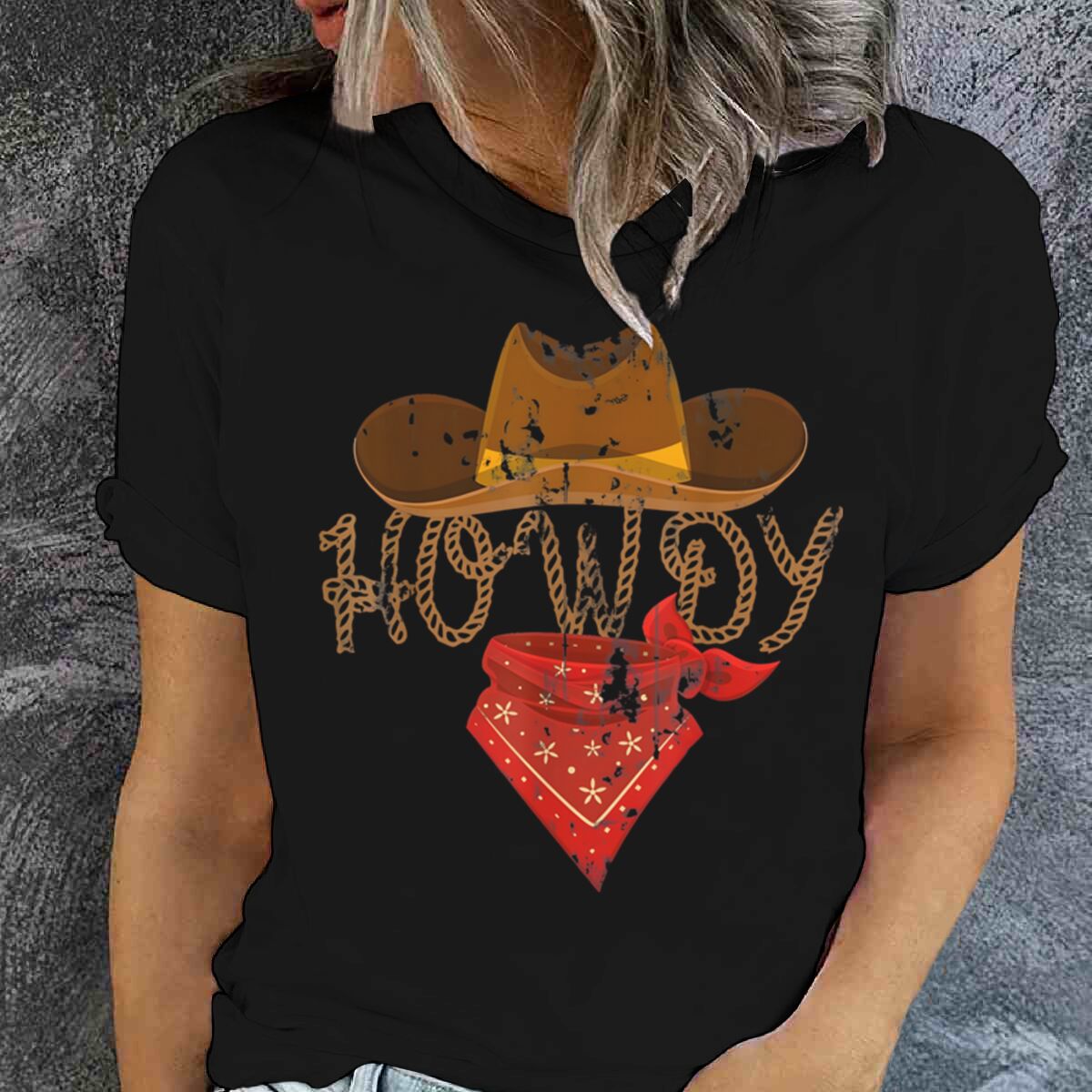 Ретро футболки с принтом Howdy Cowgirl для женщин, летние футболки с коротким рукавом и круглым вырезом, винтажные графические топы, футболки тай-дай S
Ретро футболки с принтом Howdy Cowgirl для женщин, летние футболки с коротким рукавом и круглым вырезом, винтажные графические топы, футболки тай-дай S