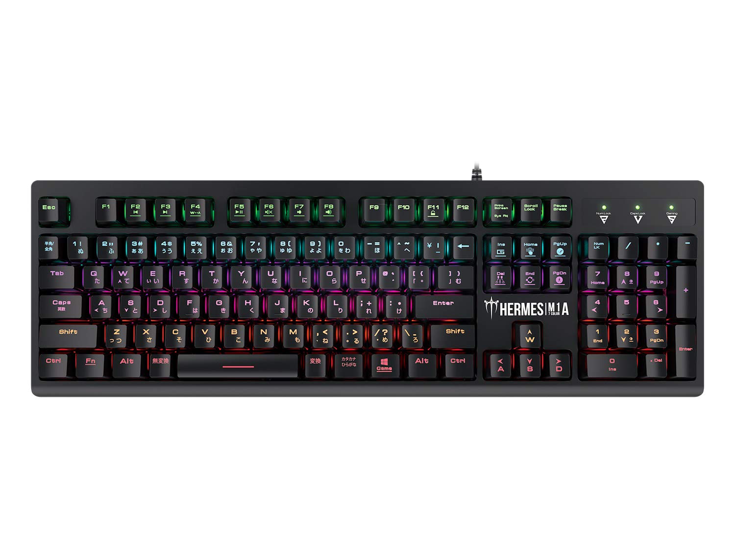 GAMDIAS 108-key red axis mechanical gaming keyboard with Japanese layout 7 color LED light switch
GAMDIAS 108-key red axis mechanical gaming keyboard with Japanese layout 7 color LED light switch