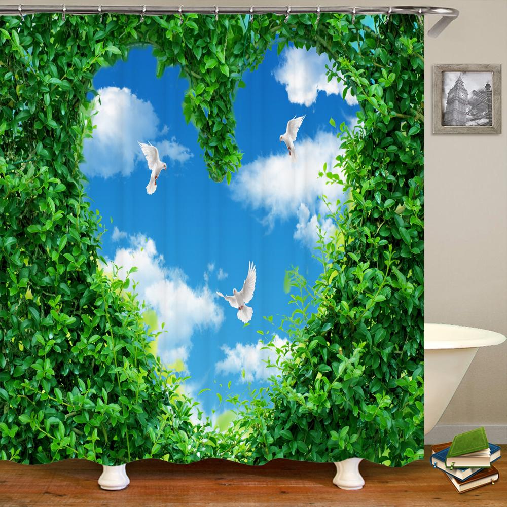 3D love plant leaves white dove scenery bathroom waterproof shower curtain polyester washable home decoration curtain with hook W90xH180cm
3D love plant leaves white dove scenery bathroom waterproof shower curtain polyester washable home decoration curtain with hook W90xH180cm