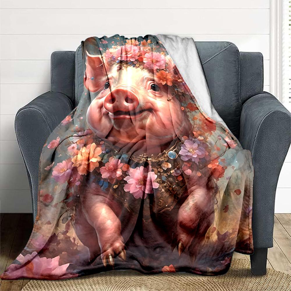 1pc Floral Pig Blanket Lightweight Flannel Blanket Throw Blanket For Sofa, Bed, Travel, Camping, Livingroom, Office yy251015113 75x90cm
1pc Floral Pig Blanket Lightweight Flannel Blanket Throw Blanket For Sofa, Bed, Travel, Camping, Livingroom, Office yy251015113 75x90cm