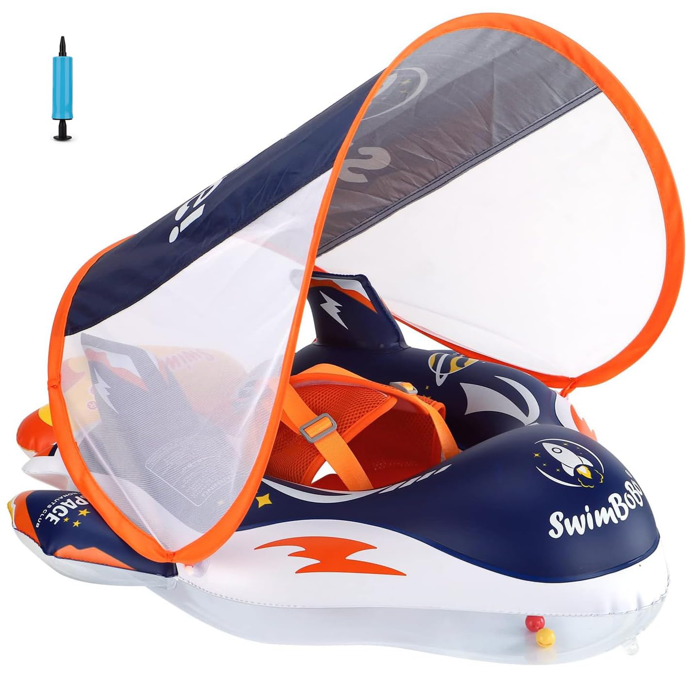 YXTC Baby Float with Foot Compartment and Roof, Rocket-Shaped, for Babies, UV Protection, SPF50+ Sunscreen, Removable Sunshade, Baby Float for Water
YXTC Baby Float with Foot Compartment and Roof, Rocket-Shaped, for Babies, UV Protection, SPF50+ Sunscreen, Removable Sunshade, Baby Float for Water